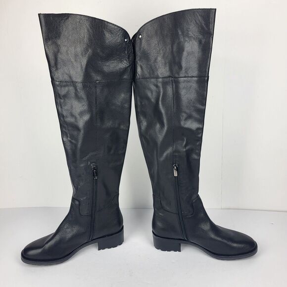 Vince Camuto Jorshie Women's Over the Knee Boots Black Faux Leather Block  8M - Picture 15 of 16